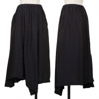  Y's Dot Jacquard Cupra Skirt Black,Navy 2