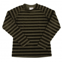  Yohji Yamamoto POUR HOMME Stripe Long Sleeve T Shirt Khaki-green 3