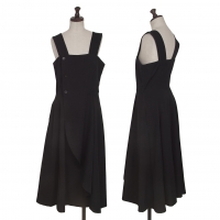  tricot COMME des GARCONS Wool Gabardine Shoulder Dress Black M