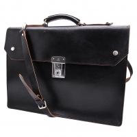  COMME des GARCONS HOMME Leather Briefcase Black 