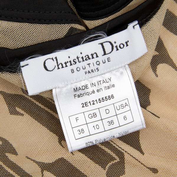 クリスチャン・ディオール Christian Dior メッシュタンクトップ ベージュ6