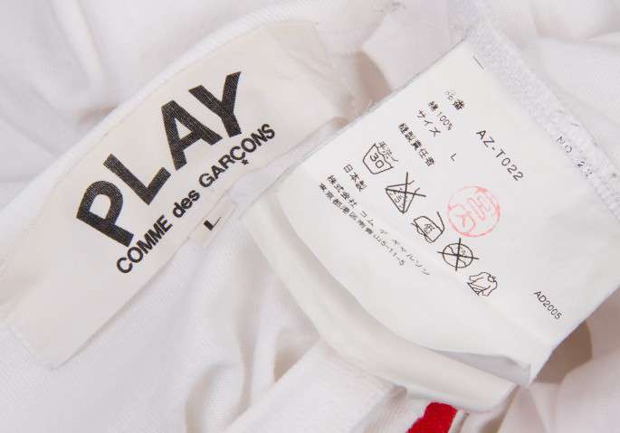 プレイ コムデギャルソン PLAY COMME des GARCONS ハート3個Tシャツ 白L