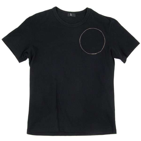 【SALE】ワイズフォーメンY's for men 製品染め○パッチワークTシャツ 黒2