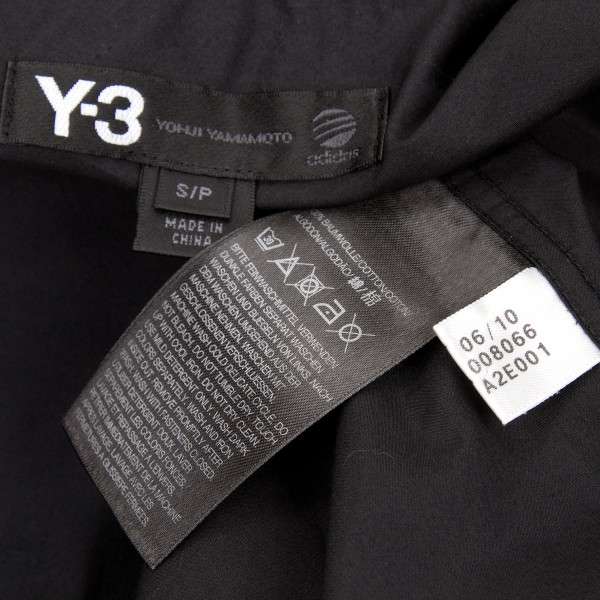 ワイスリーY−3 コットンボタンダウンジップシャツ 黒S