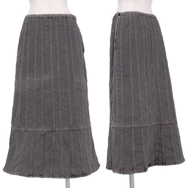 【600SALE】ヒロコビスHIROKO BIS サイドジップデザインデニムスカート グレー11【返品不可】