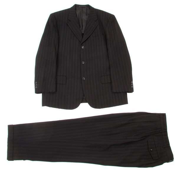 【SALE】コムデギャルソン オムCOMME des GARCONS HOMME 変わり織りウールセットアップスーツ 黒L