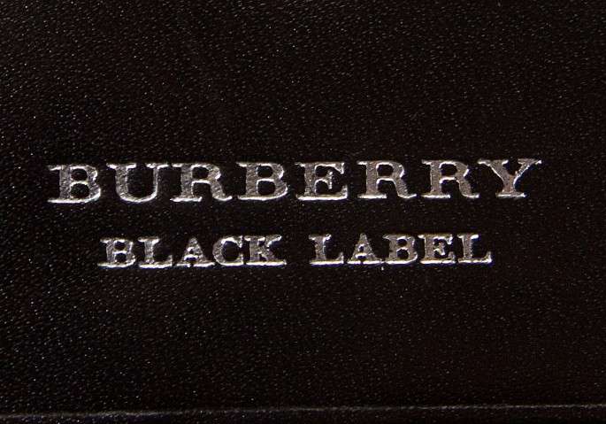 バーバリーブラックレーベルBURBERRY BLACK LABEL レザーコインケース 黒白