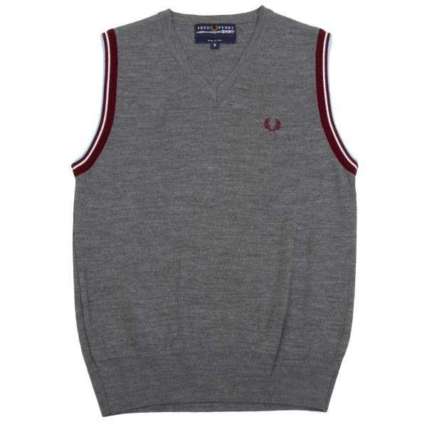 COMME des GARCONS SHIRT FRED PERRY vest Grey S | PLAYFUL