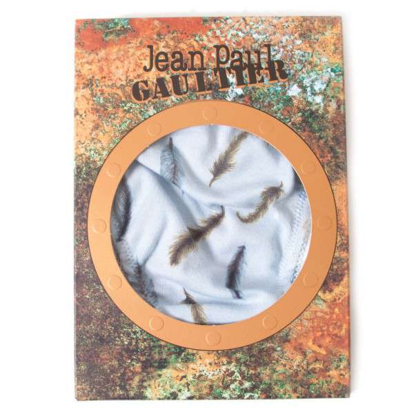 【SALE】新品！ジャンポールゴルチエJean Paul GAULTIER 羽プリントショーツ ブルーM