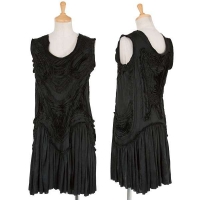  (SALE) ISSEY MIYAKE decoration sleeveless gather dress Black 3