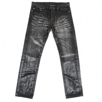 Dior Homme Raster coating denim pants Black 31