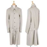  (SALE) Y's red label Stand Fall Collar belted coat Beige About  M