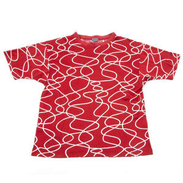 【SALE】ケンゾー パリス KENZO PARIS ジオメトリックプリントコットンTシャツ 赤F