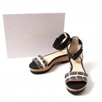  Brand new ! JIMMY CHOO Neat Wedge sandals(K-29965) Beige 36.5