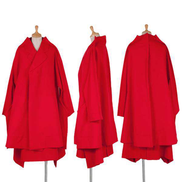 コムデギャルソンCOMME des GARCONS ２次元ポリデザインスカート 赤S