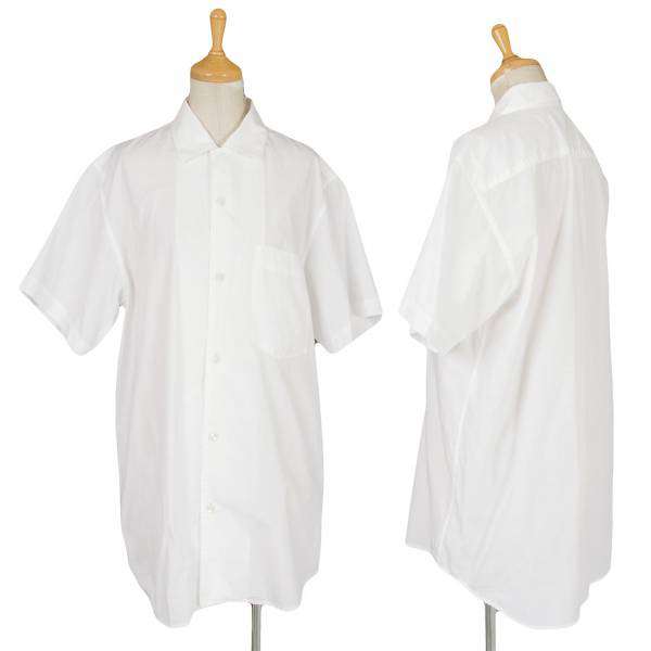【SALE】トリコ コムデギャルソンtricot COMME des GARCONS ボタンホールデザイン半袖コットンシャツ 白M位