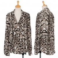  DIANE VON FURSTENBERG Silk leopard blouse Mocha 4