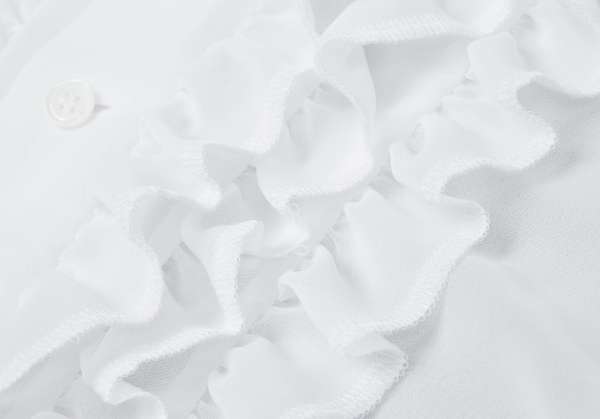 【販売終了】コムデギャルソン シャツ COMME des GARCONS SHIRT フロントフリルデザインラウンドカラーシャツ 白M｜PLAYFUL