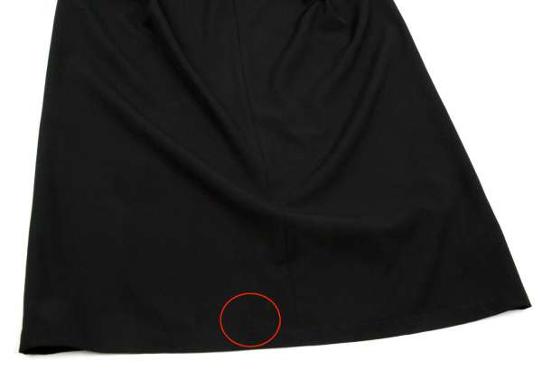 ワイズY's ウールギャバジャンパースカート 黒3