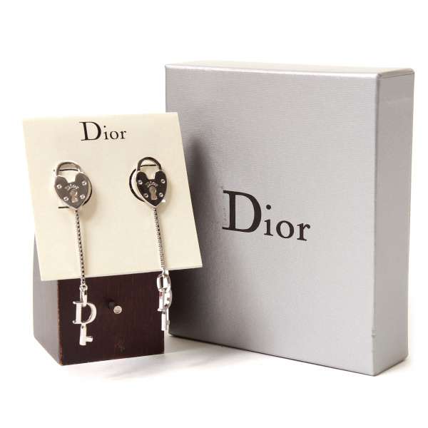 クリスチャン・ディオール Christian Dior カギモチーフハートピアス ...