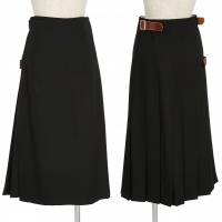  robe COMME des GARCONS Belt pleated wrap skirt Black About M