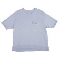  (SALE) Papas Logo embroidery short sleeved sweatshirt Blue S-M