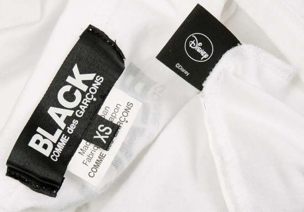 【販売終了】ブラックコムデギャルソンBLACK COMME des GARCONS ミッキープリントTシャツ 白黒XS｜DCブランド古着通販