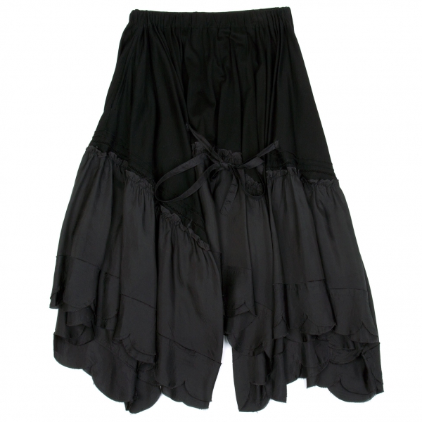 【販売終了】トリコ コムデギャルソンtricot COMME des GARCONS デザインカット切替スカート 黒M位｜PLAYFUL