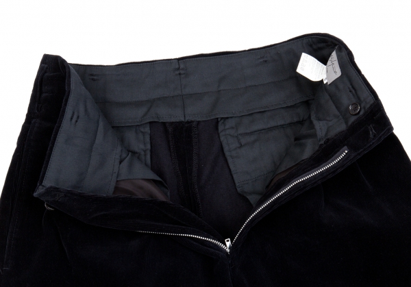 Yohji Yamamoto POUR HOMME Corduroy 2 tuck pants Black S | PLAYFUL