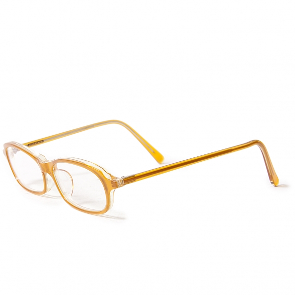 白山眼鏡店 セルフレームメガネ MA-1モチーフメガネケース付き カラシ