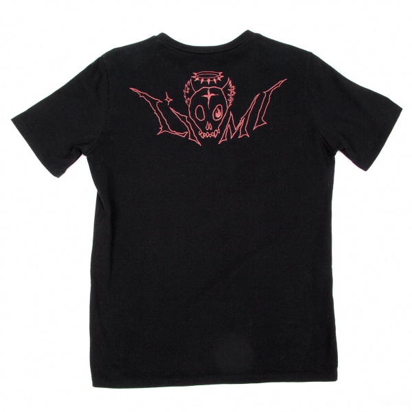 【SALE】ワイズビスリミY's bis LIMI バックスカルプリント半袖Tシャツ 黒ラメ赤S
