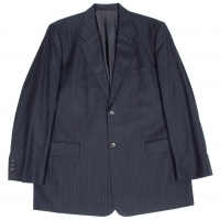  (SALE) Papas Wool stripe 2B jacket Navy L