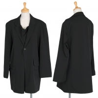  Y's Pullover Wool Gabardine Jacket Black M-L