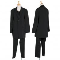  Y's Wool Gabardine Pullover Jacket & Pants Black M~L/M