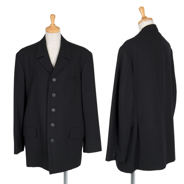 【最終値下げ】ワイズY's ５Bデザインフラノウールジャケット 黒M