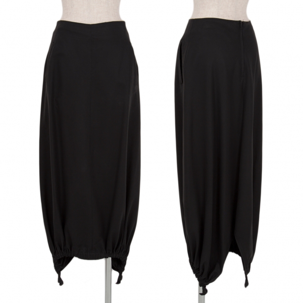 【SALE】ワイズY's コットン裾絞りデザインスカート 黒ベージュ3