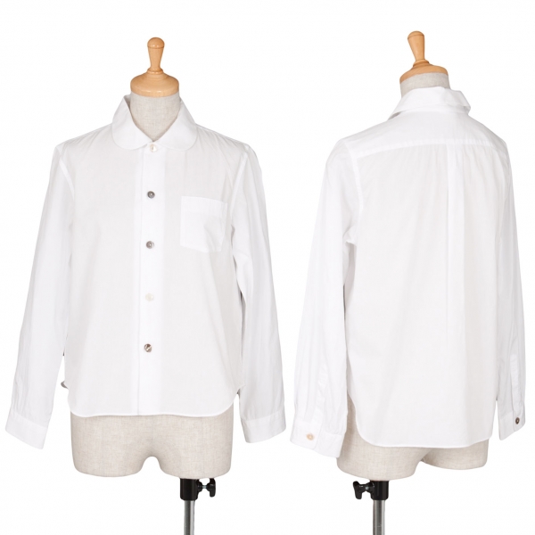 タオ コムデギャルソンtao COMME des GARCONS 丸襟コットンシャツ 白XS