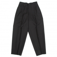 Yohji Yamamoto POUR HOMME Wool Stripe Pants Charcoal S