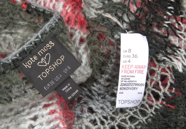 TOPSHOP Kate Moss Low gauge knit sweater Multiple color 36 | PLAYFUL