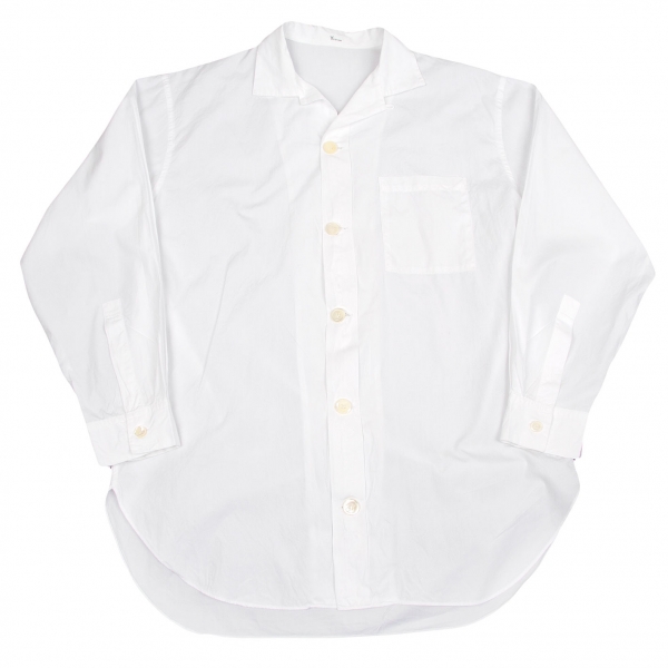 【SALE】ワイズフォーメンY's for men コットンデカボタンオープンカラーシャツ 白M位