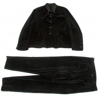  Yohji Yamamoto POUR HOMME Velvet Suit Black M/S