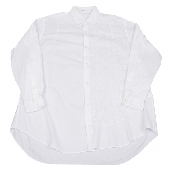 【SALE】ワイズフォーメンY's for men ボタニカル刺繍デザインシャツ 白M位