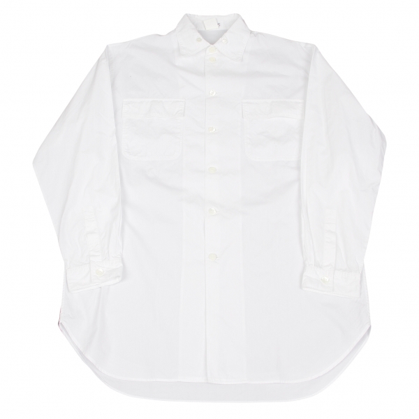 【SALE】ヨウジヤマモト プールオムYohji Yamamoto POUR HOMME コットンフラップポケットシャツ 白M位