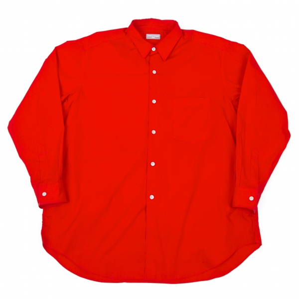 【SALE】コムデギャルソン オムCOMME des GARCONS HOMME 長袖デザインカラーシャツ 赤M位