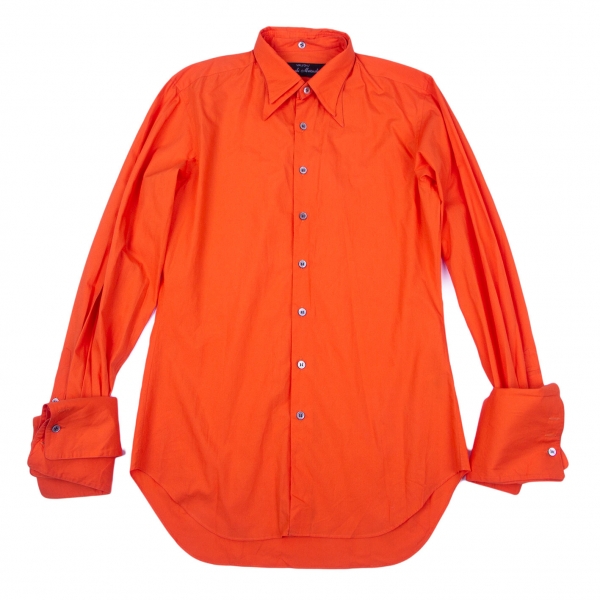 【SALE】マサキマツシマ オムMASAKI MATSUSHIMA HOMME 襟袖多重コットンシャツ オレンジＭ位