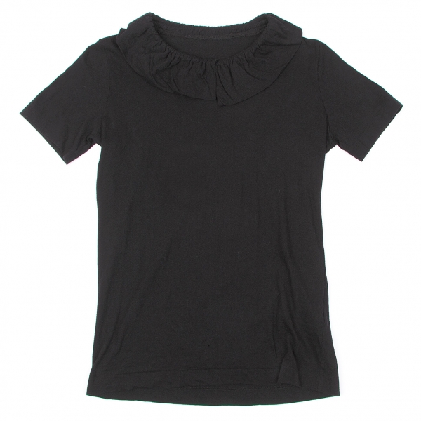 【SALE】ワイズY's フラットカラーデザインTシャツ 黒2