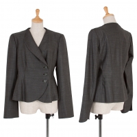  ARMANI COLLEZIONI Asymmetry Collar Jacket Grey 44