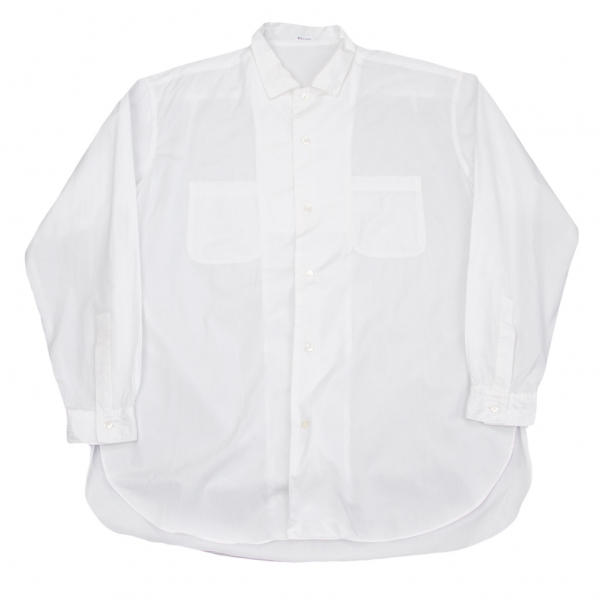 【SALE】ワイズフォーメンY's for men コットンレイヤードデザインシャツ 白Ｍ位