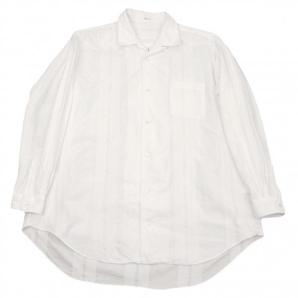 【SALE】ワイズフォーメンY's for men コットン変わり織り切替デザインシャツ 白Ｍ位