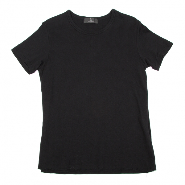 【SALE】ワイズフォーメンY's for men サーマルレイヤードコットンTシャツ 黒3